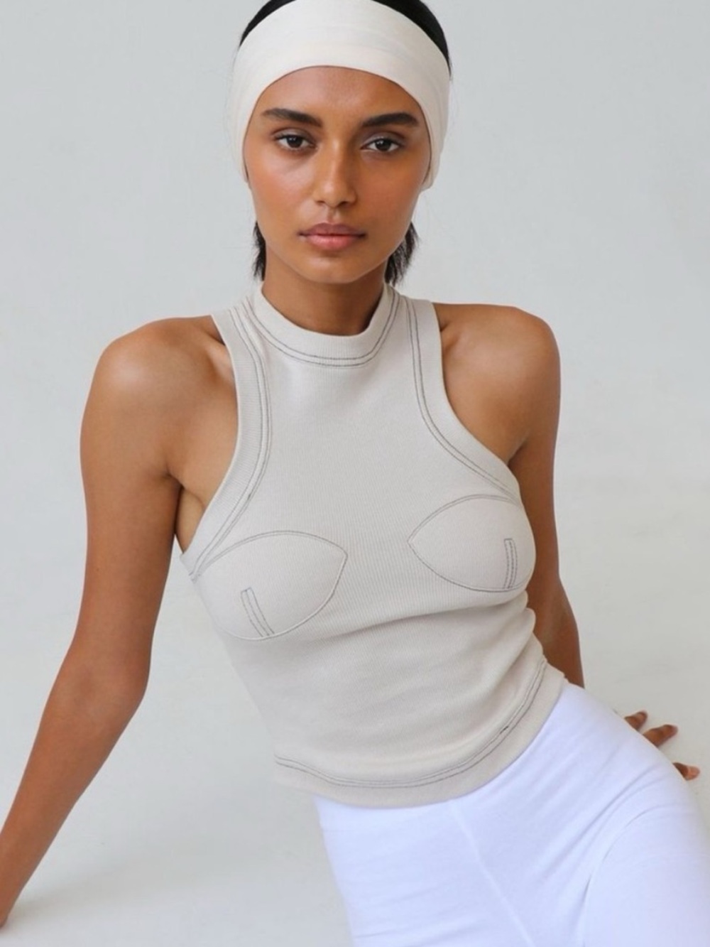 Authentic Orseund iris outline racerback tank top